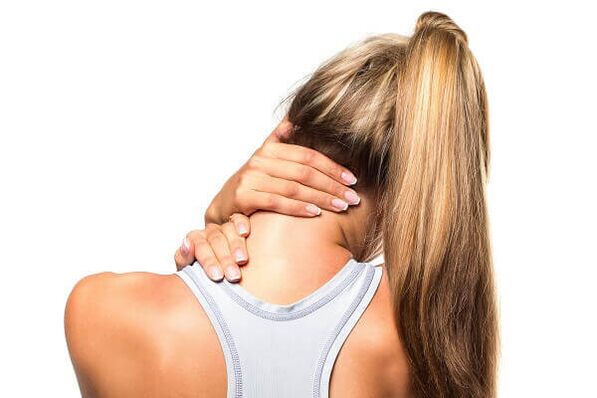 Osteochondrosis of the cervical spine manifests itself as pain in the neck and shoulders.