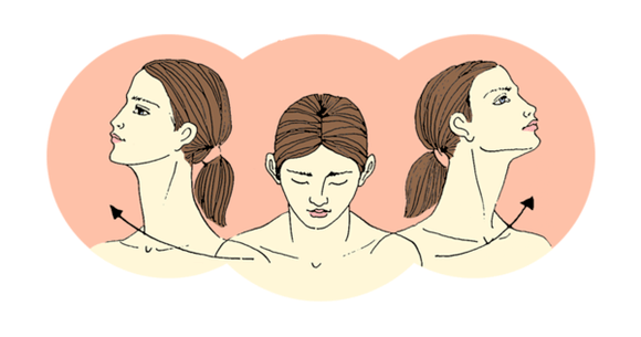 Head rotation will relieve neck pain